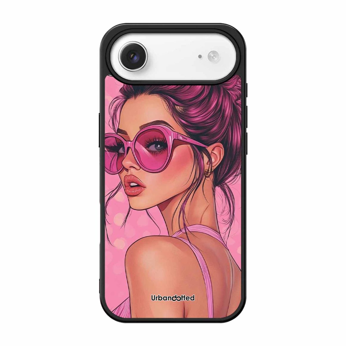 Retro Sunglasses Girl Glass Case For iPhone Air
