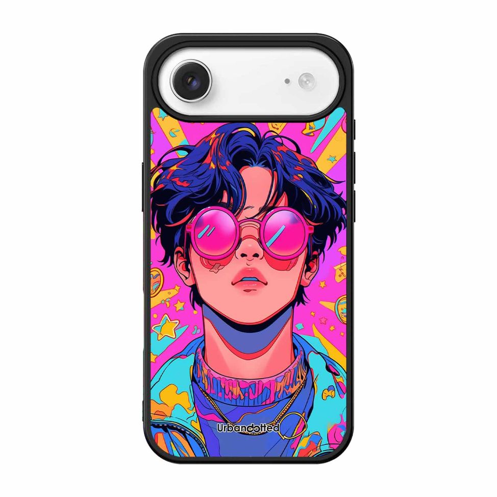 Neon Vibes Portrait Glass Case For iPhone Air