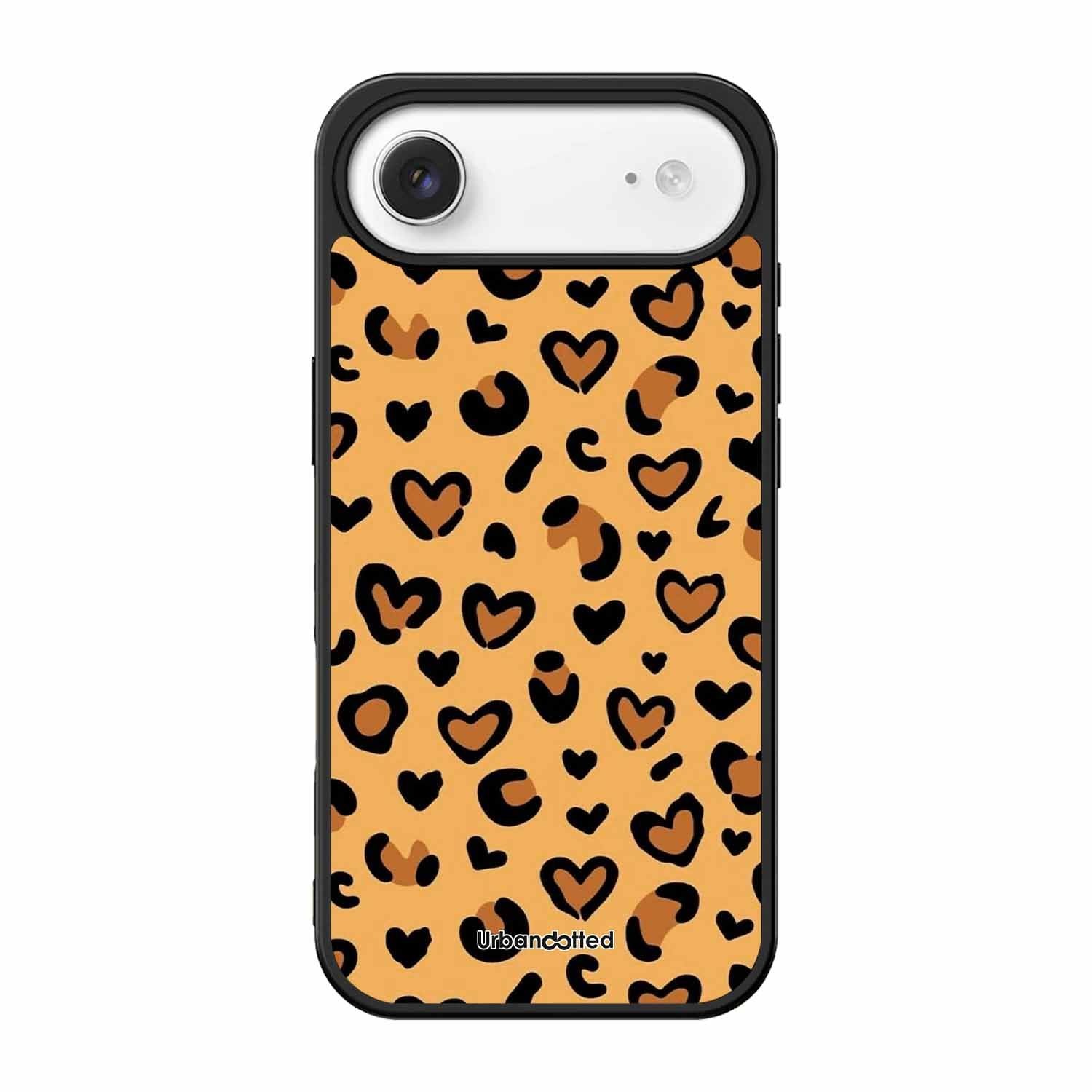 Native Animal Print Hearts Glass Case For iPhone Air
