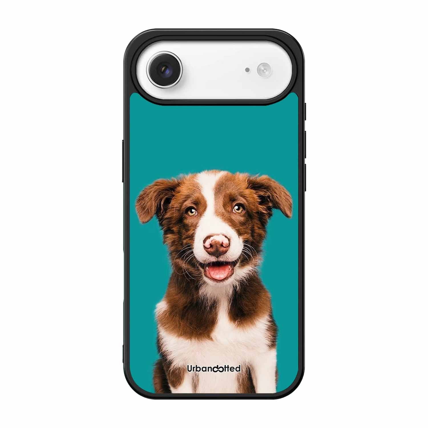 Smiling Dog Portrait Glass Case For iPhone Air