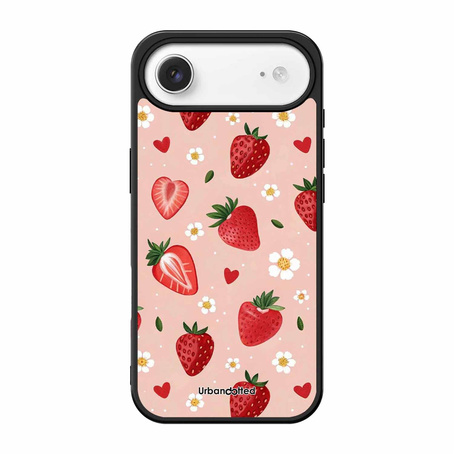Strawberry Sweetheart Glass Case For iPhone Air