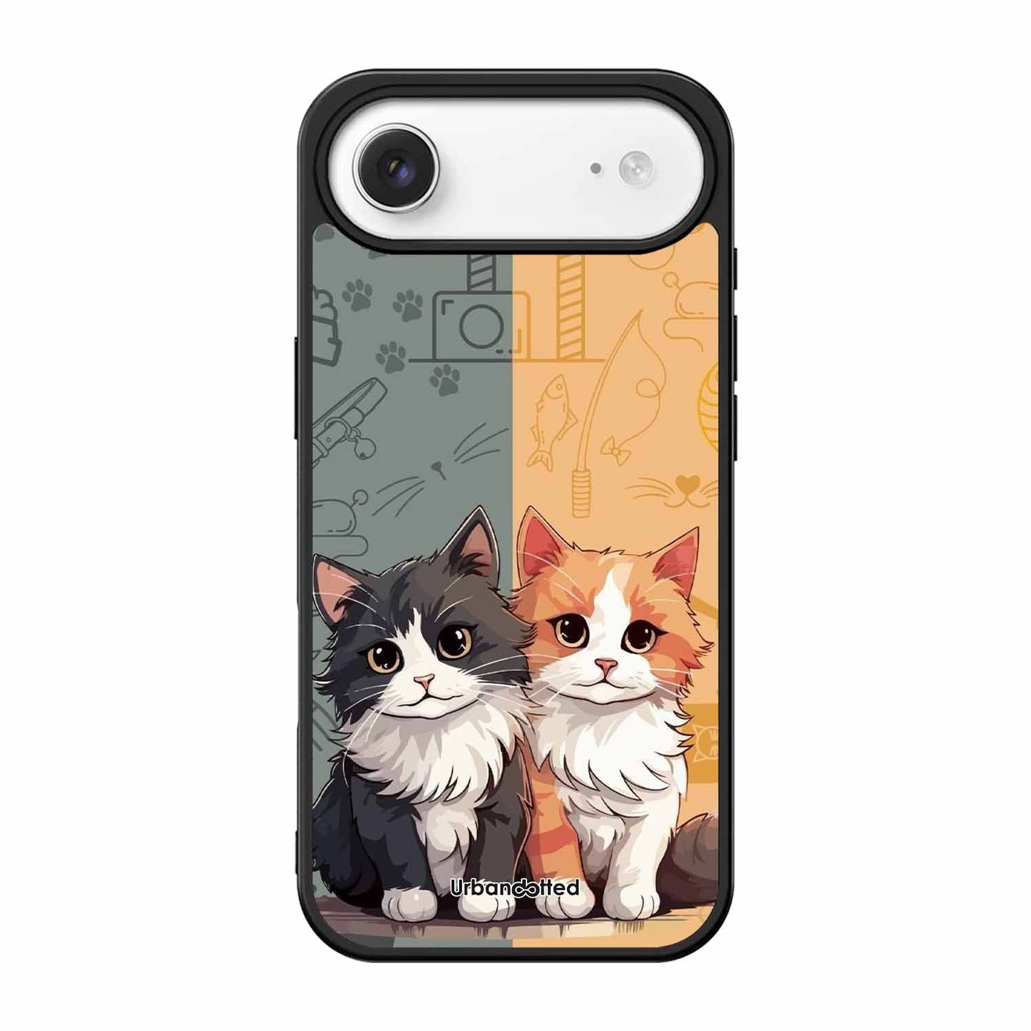 Yin and Yang Cats Glass Case For iPhone Air