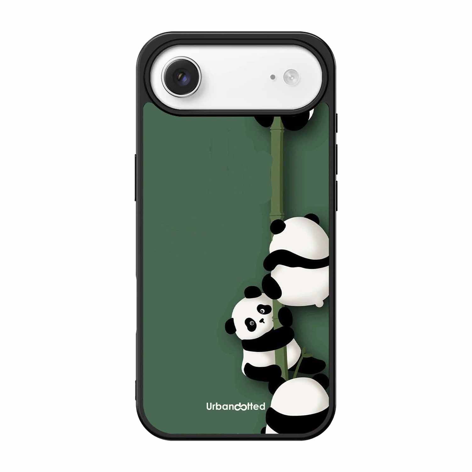 Climbing Pandas Glass Case For iPhone Air