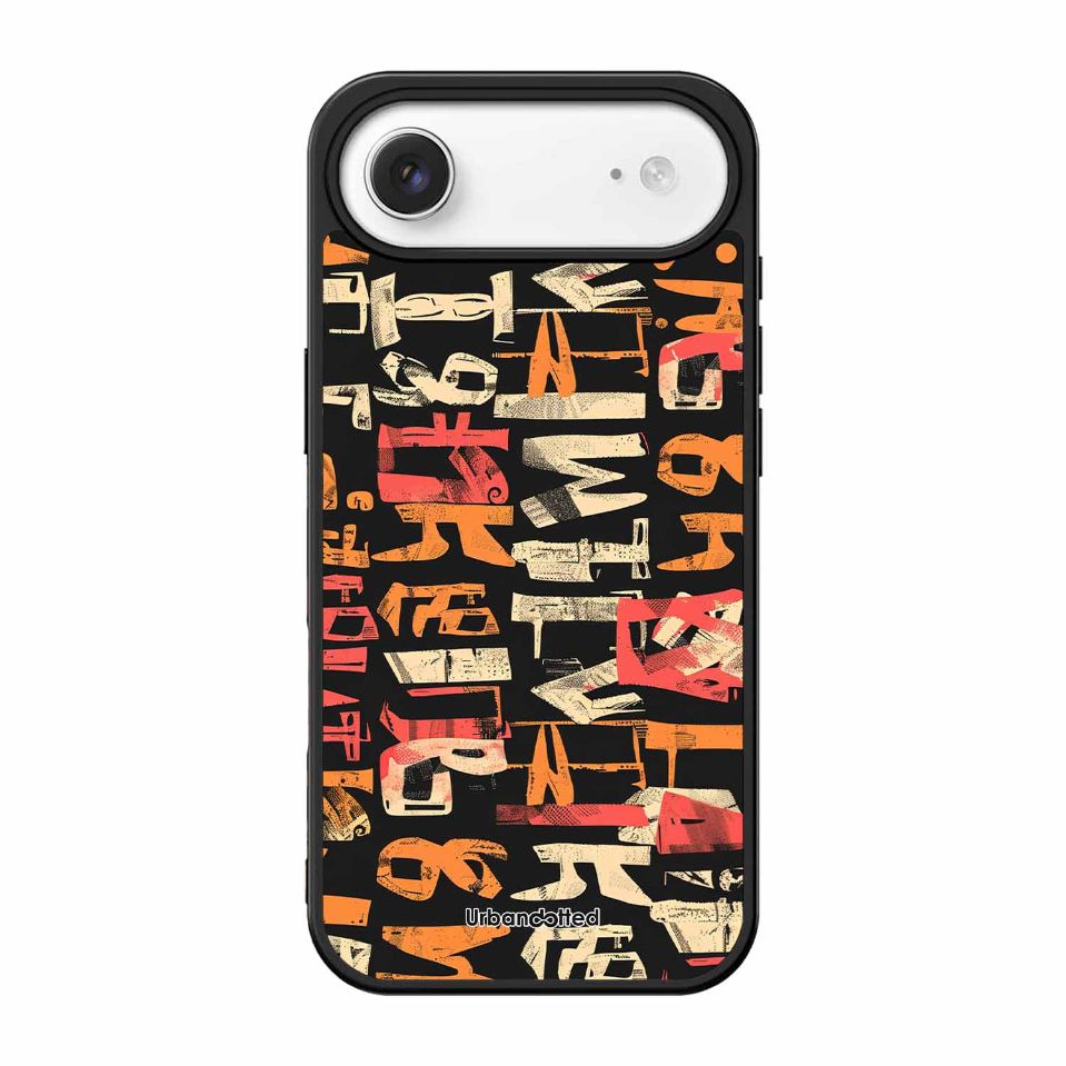 Mixed Typography Design Glass Case For iPhone Air