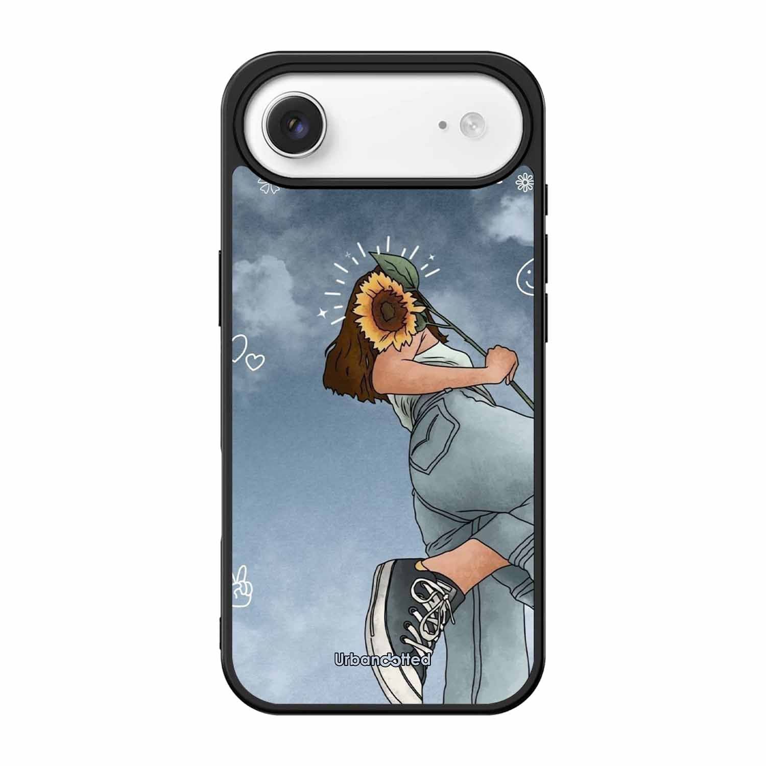 Girl with Sunflower Crown Glass Case For iPhone Air