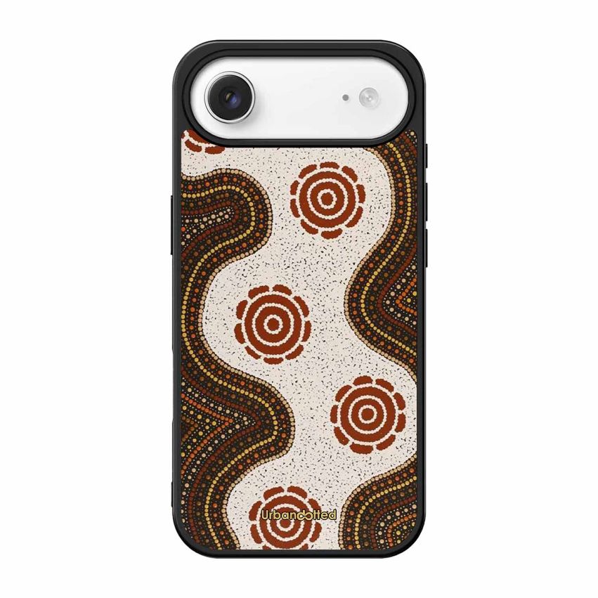 Aboriginal Dot Art Flow Glass Case For iPhone Air