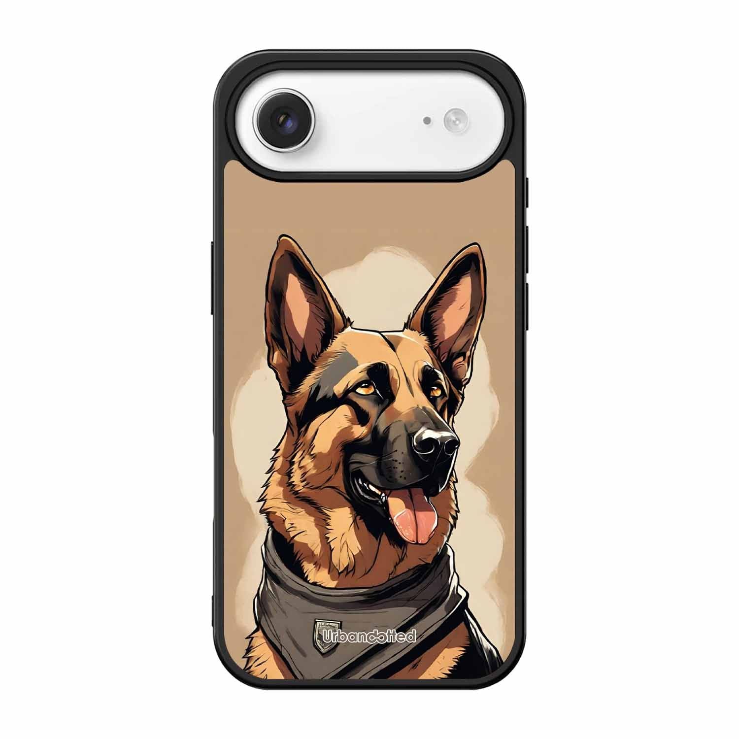 German Shepherd Portrait Glass Case For iPhone Air