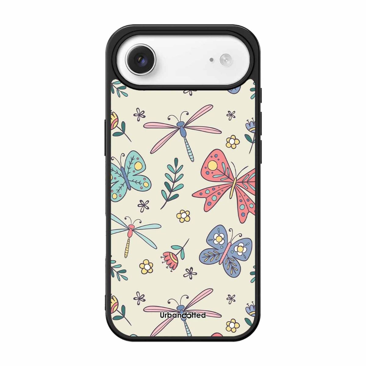 Butterfly and Dragonfly Garden Glass Case For iPhone Air