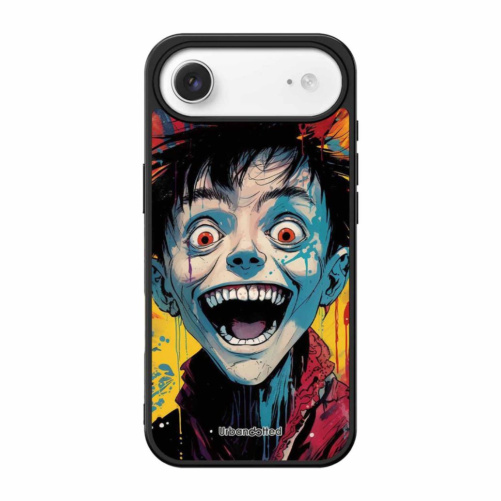 Distorted Joy Illustration Glass Case For iPhone Air