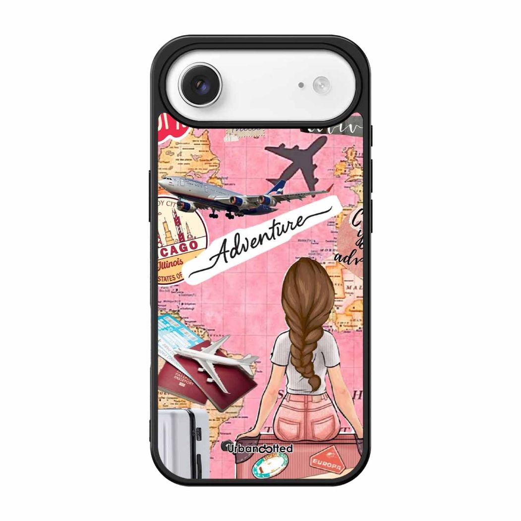 Travel Adventure Map Glass Case For iPhone Air