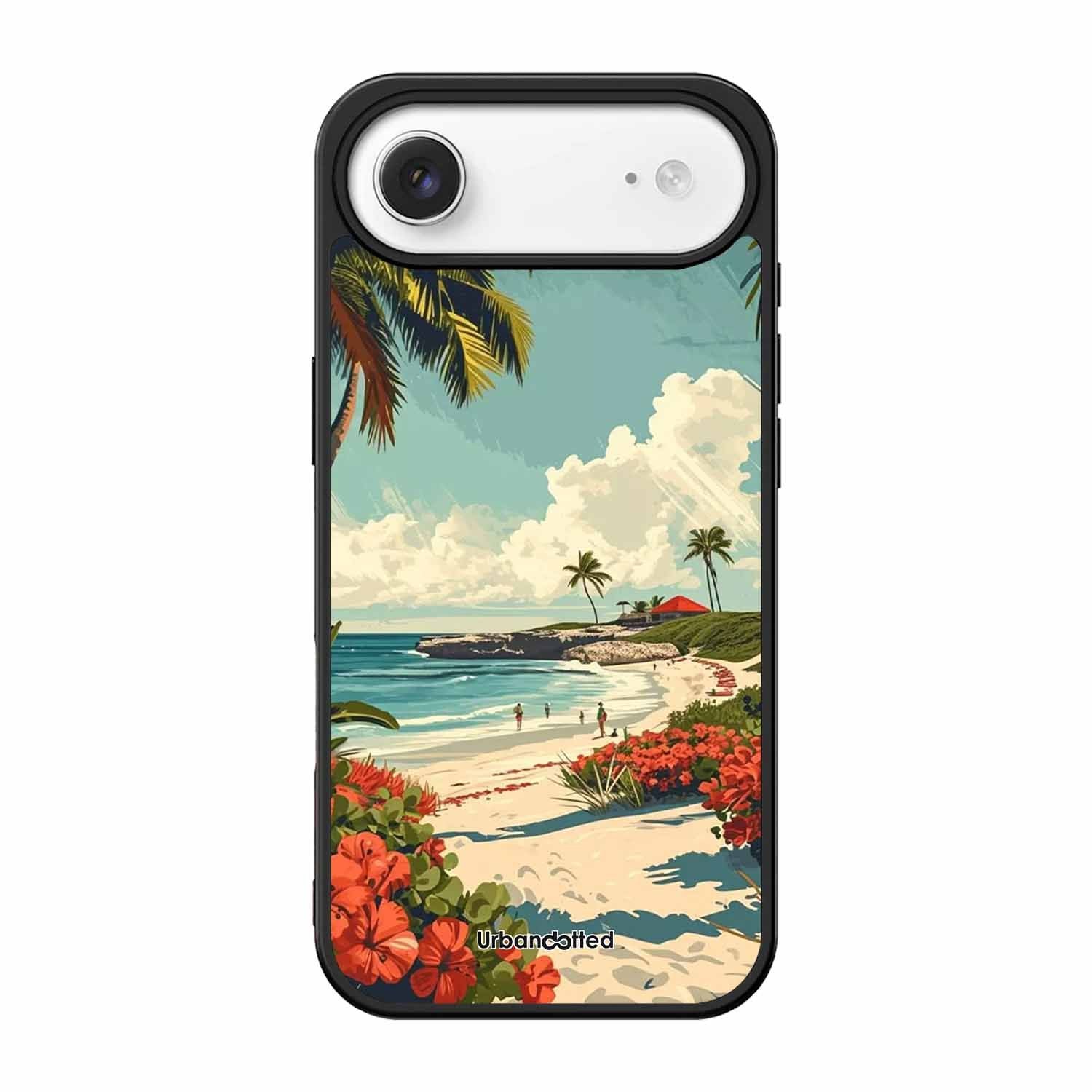 Tropical Beach Paradise Glass Case For iPhone Air