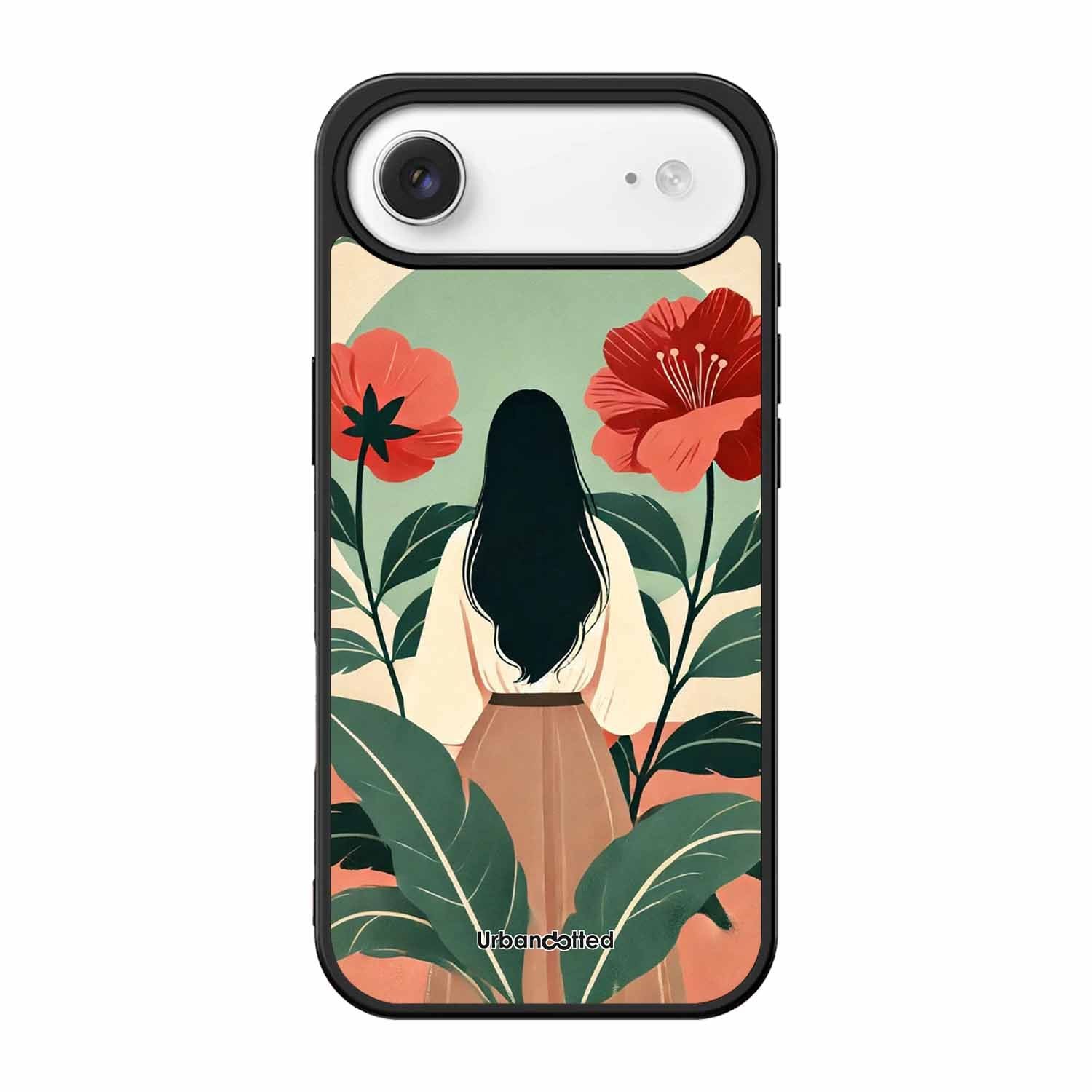 Woman in Floral Garden Glass Case For iPhone Air