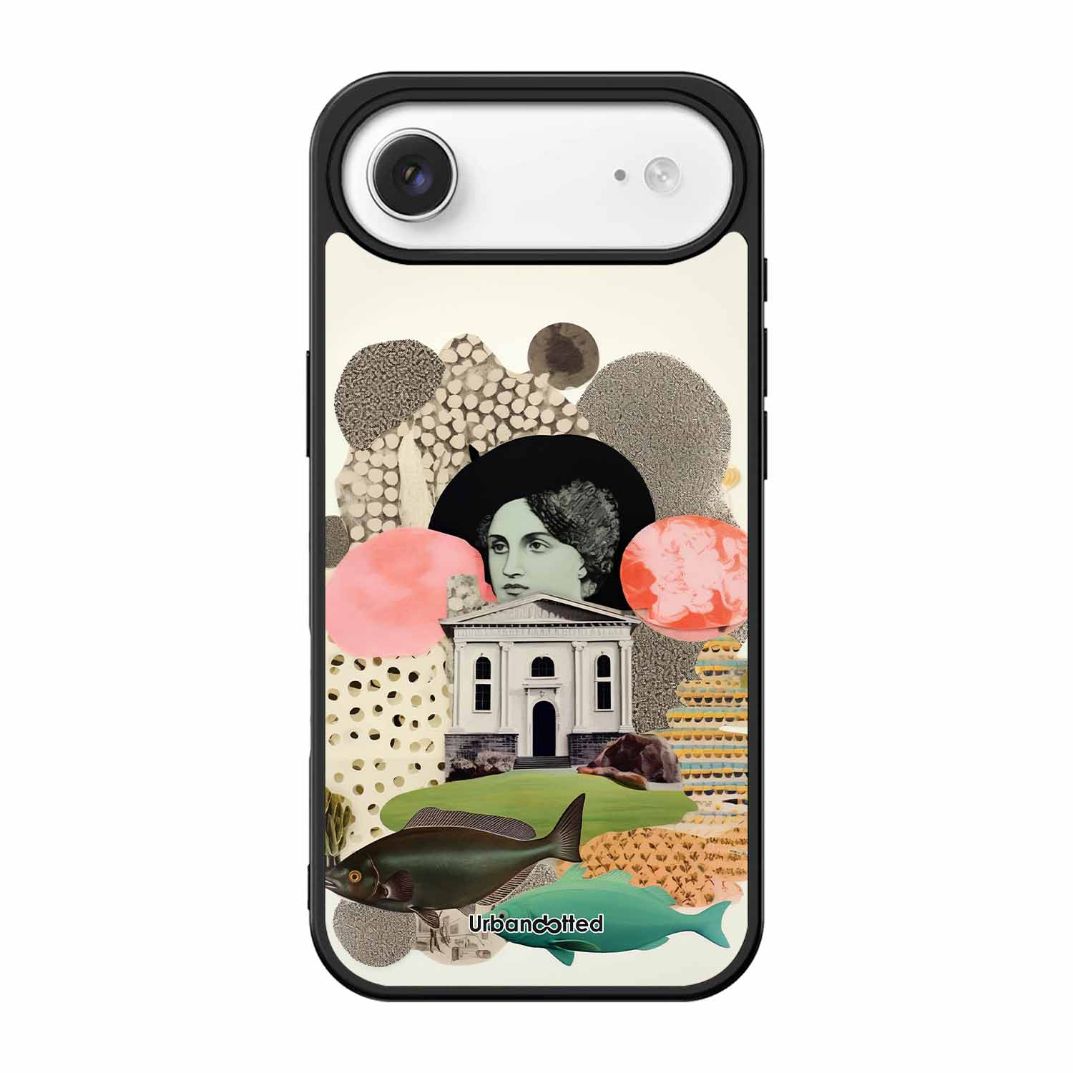 Whimsical Mixed Media Art Glass Case For iPhone Air