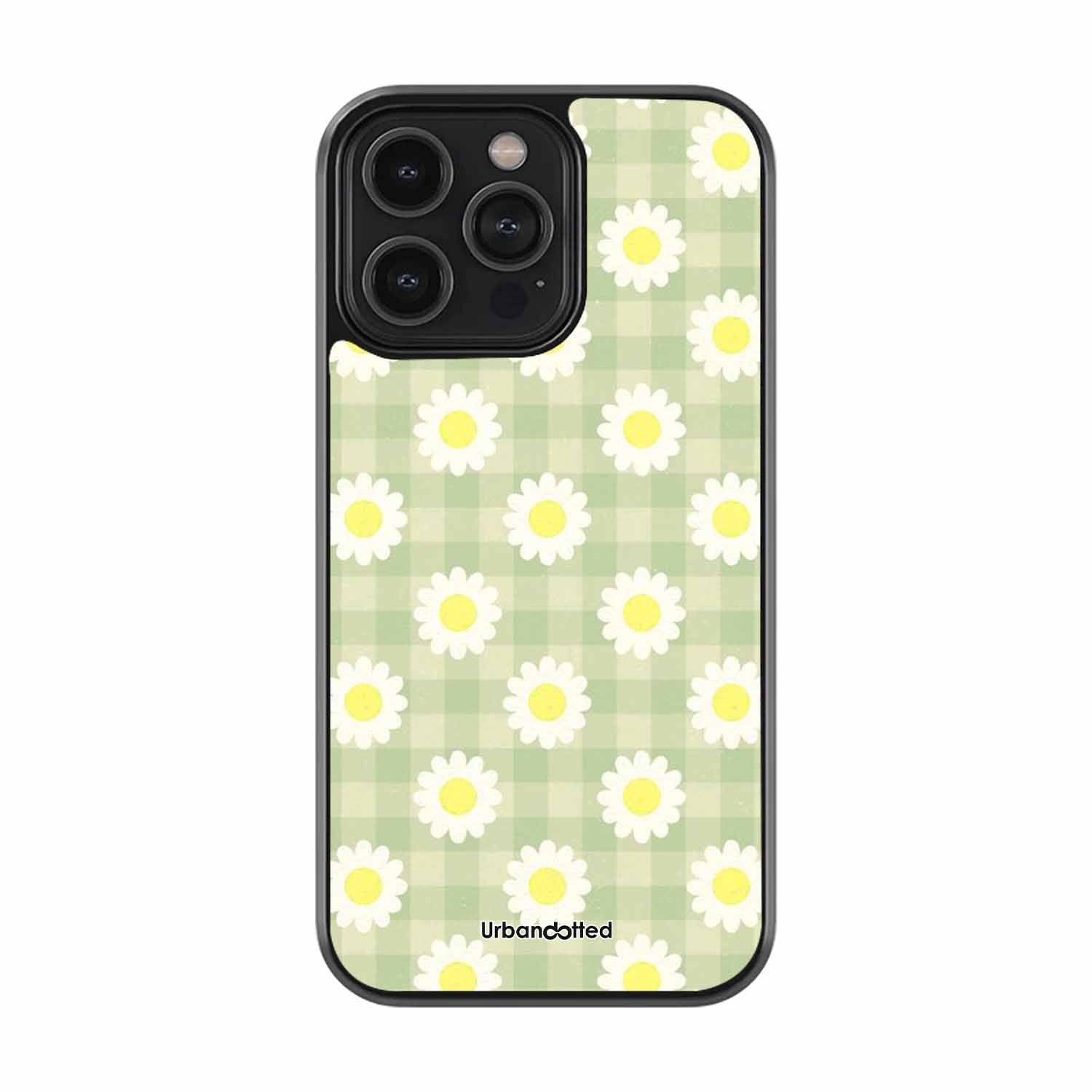 Daisy Gingham Delight Glass Case