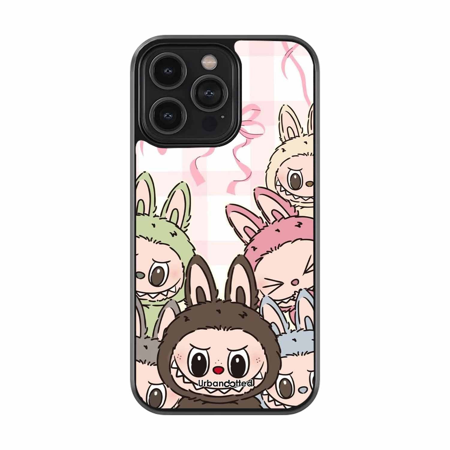 Bunny Squad Gingham Glass Case