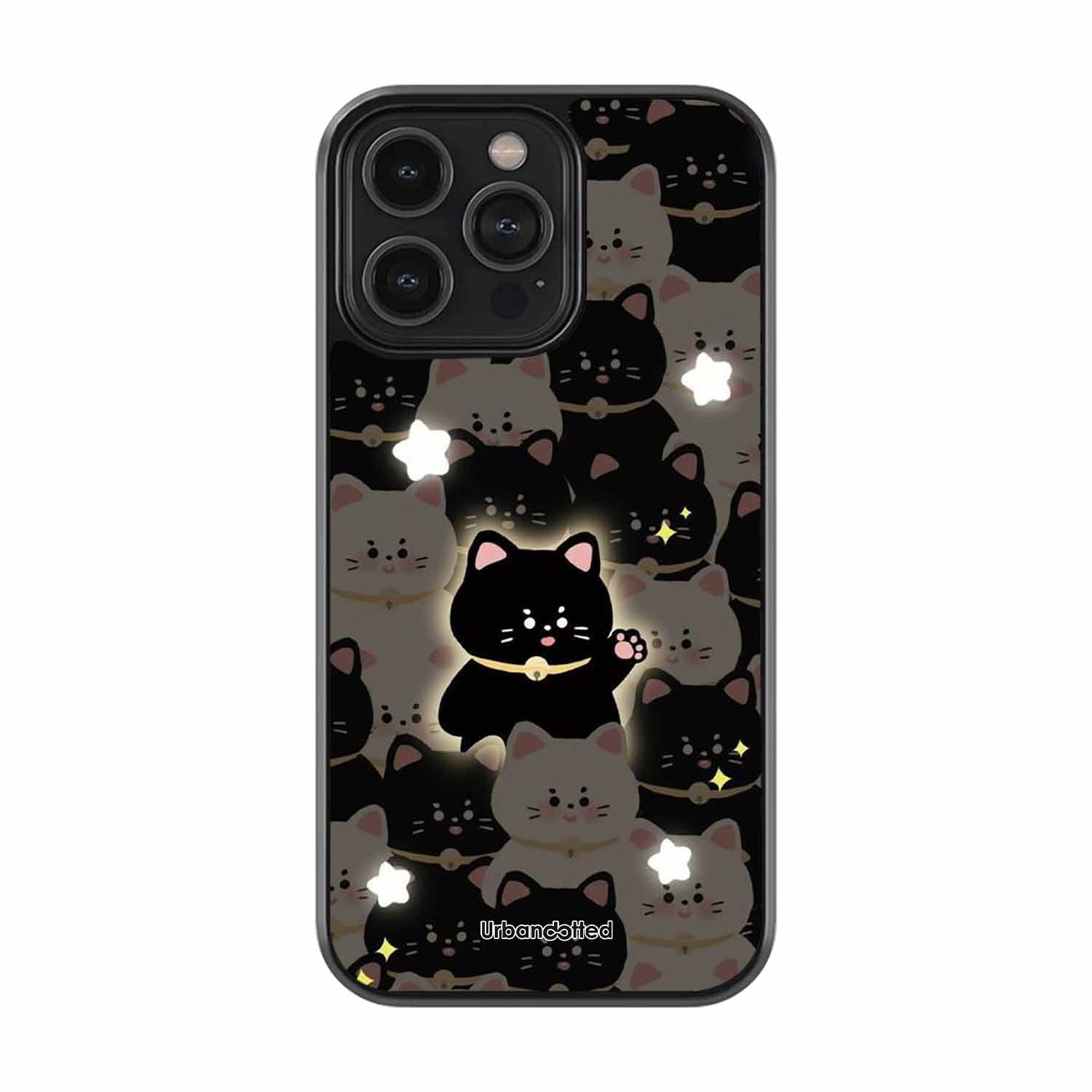 Glow Cat Crowd Glass Case