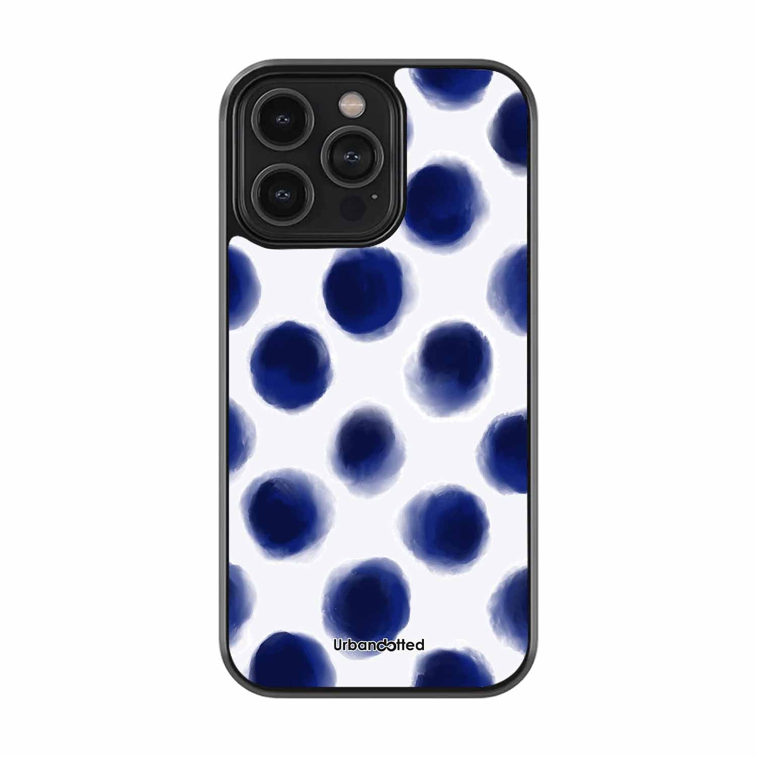 Abstract Blue Spots Glass Case