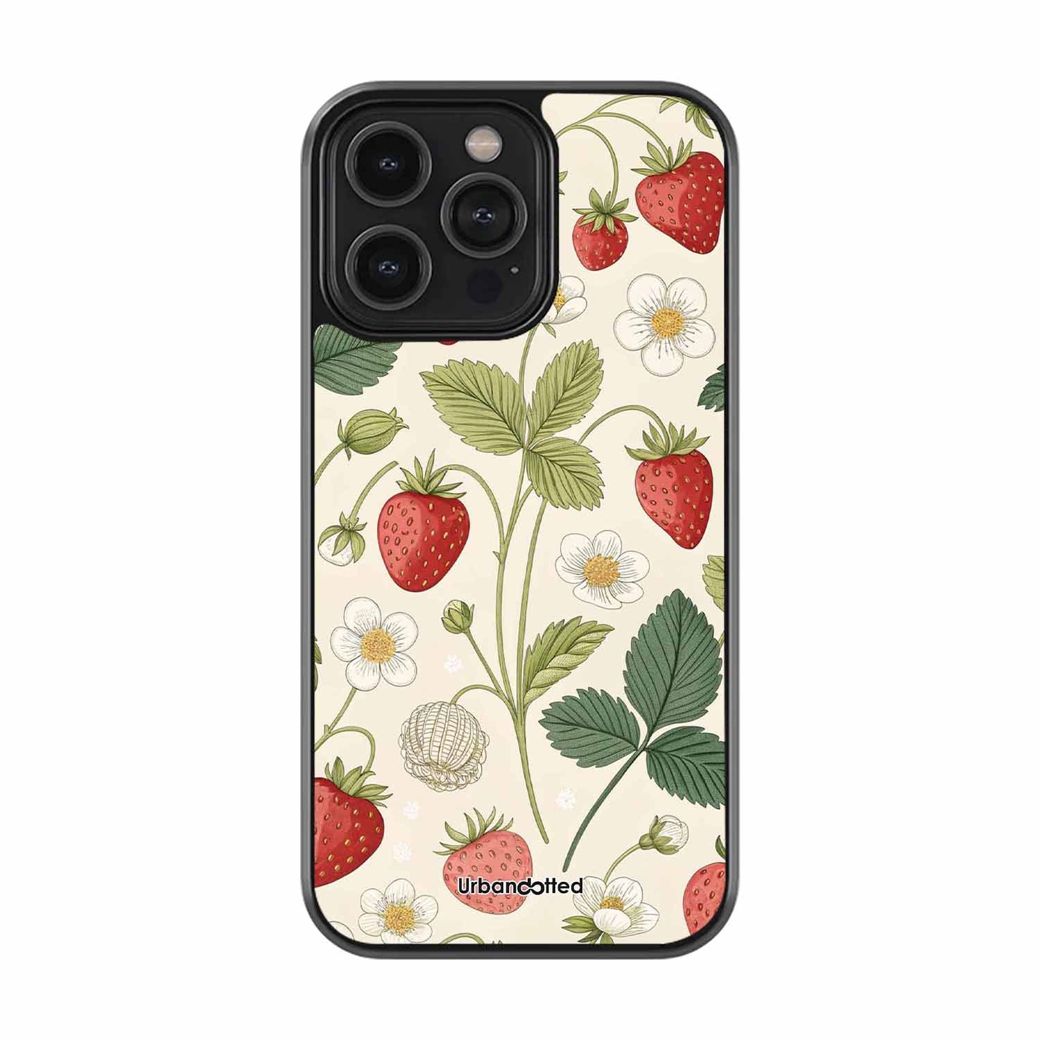 Heirloom Strawberry Patch Glass Case