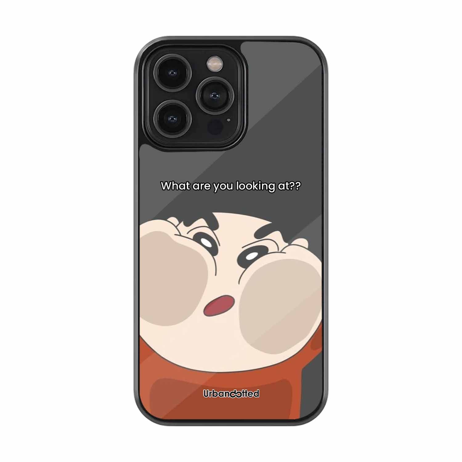 Shin-chan Cheeky Gaze Glass Case