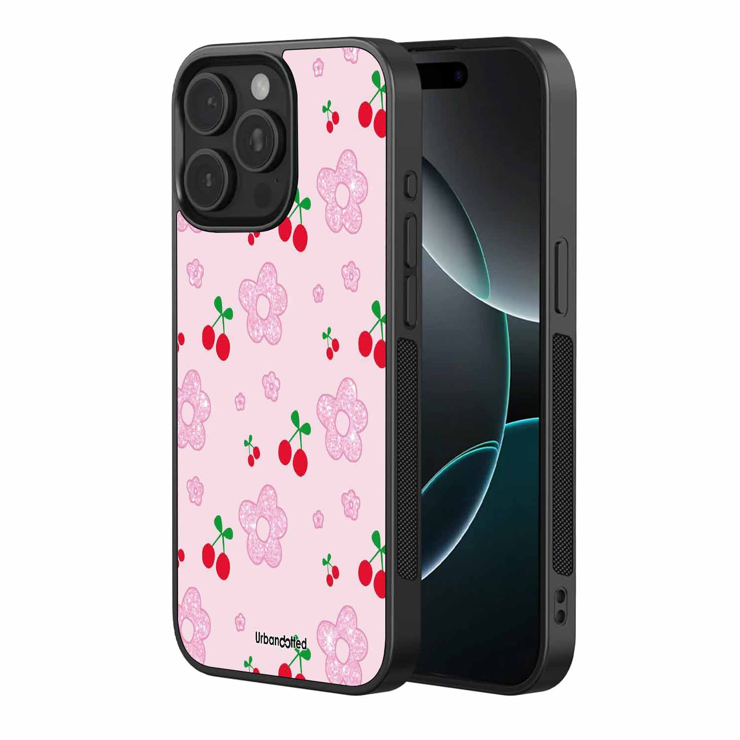 Cherry Blossom Sparkle Glass Case