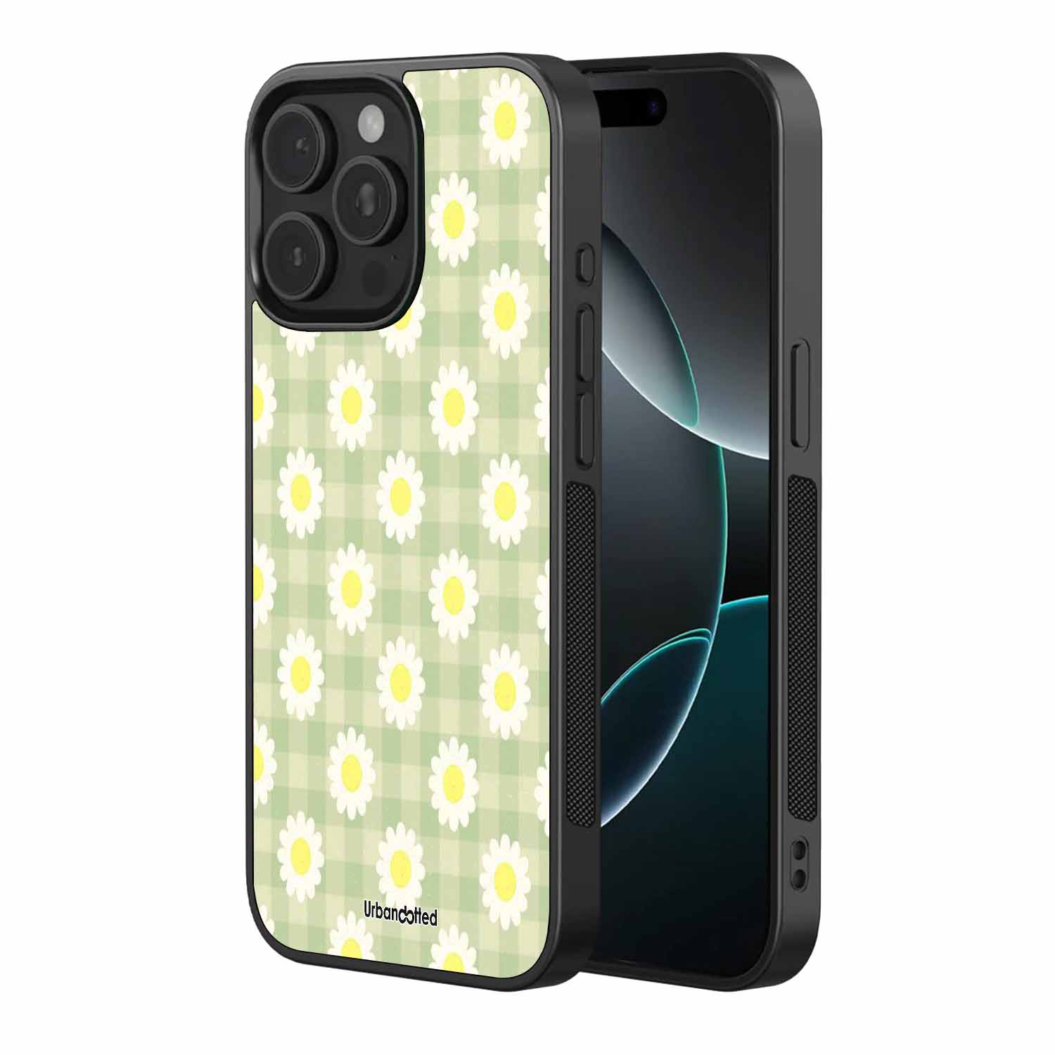 Daisy Gingham Delight Glass Case