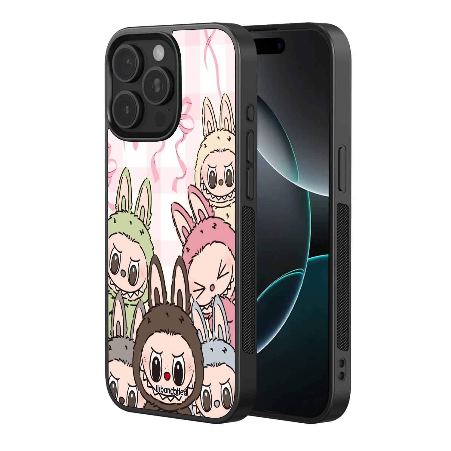 Bunny Squad Gingham Glass Case
