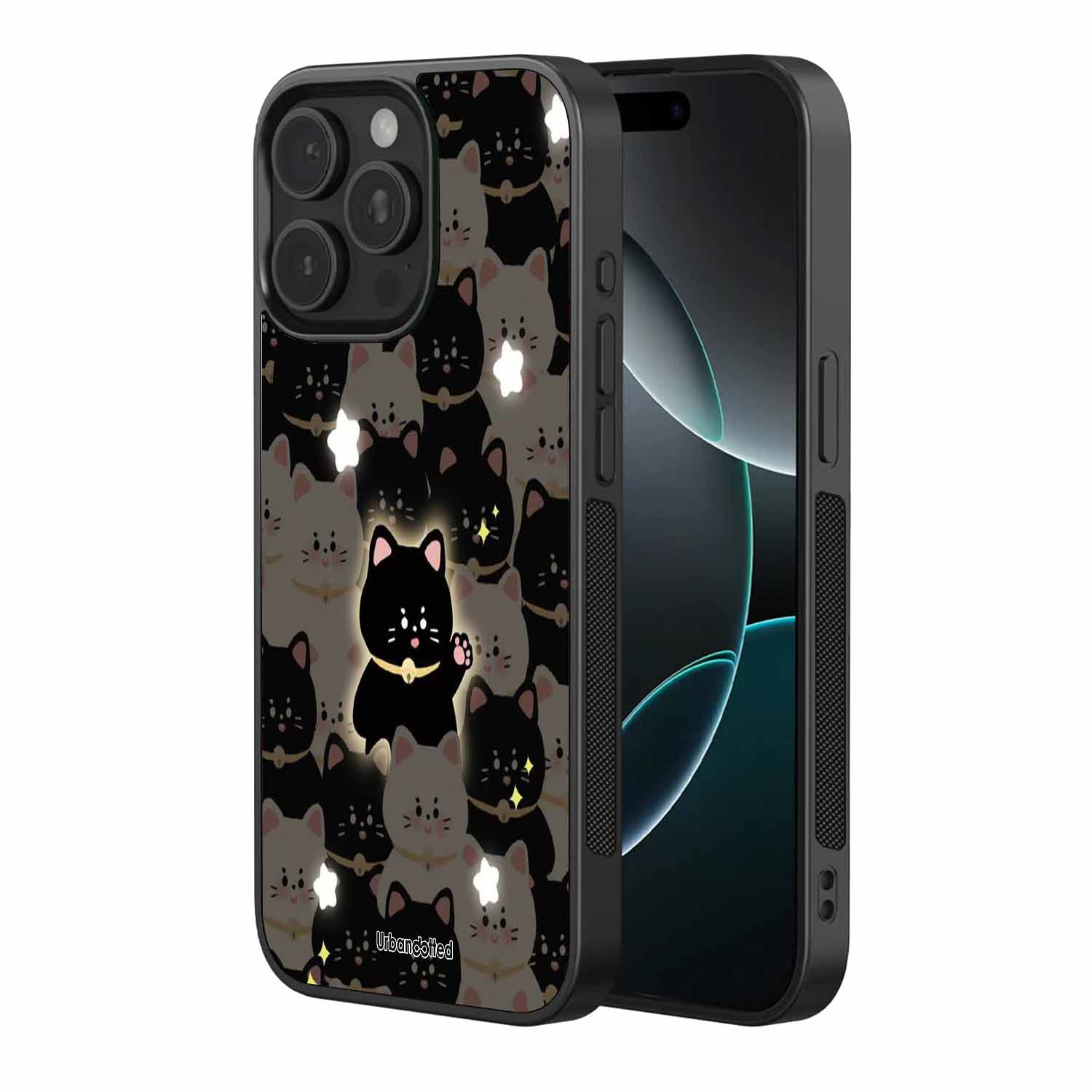 Glow Cat Crowd Glass Case