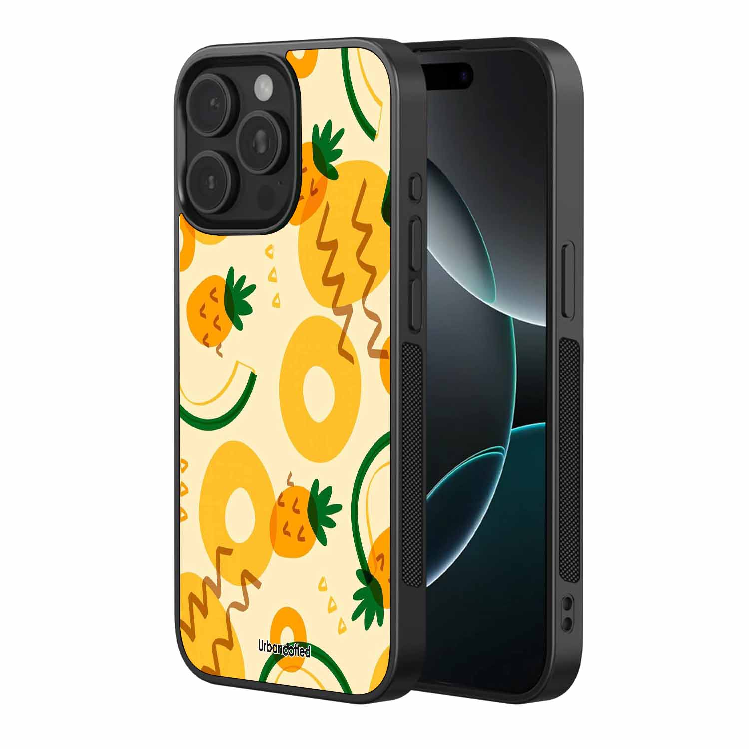 Sunny Pineapple Patch Glass Case