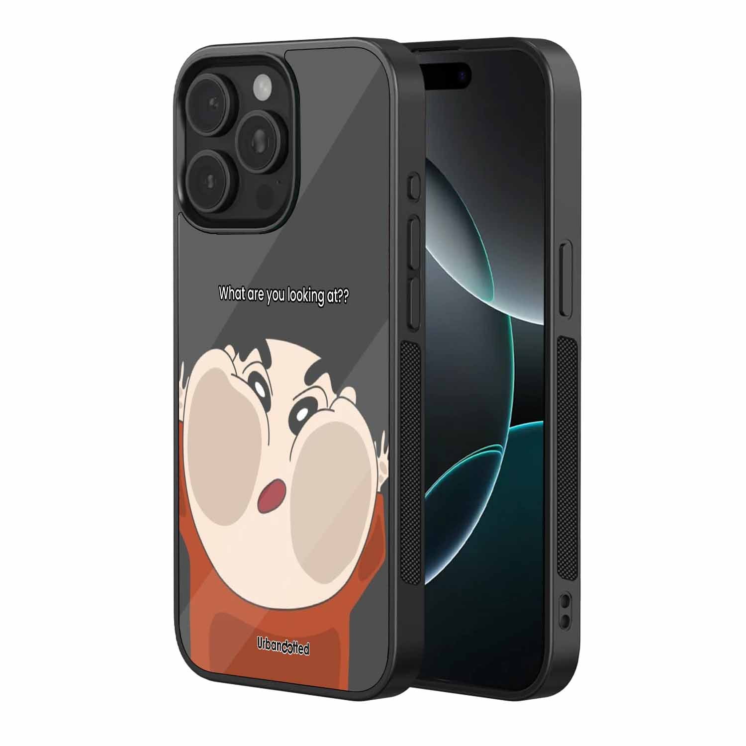 Shin-chan Cheeky Gaze Glass Case