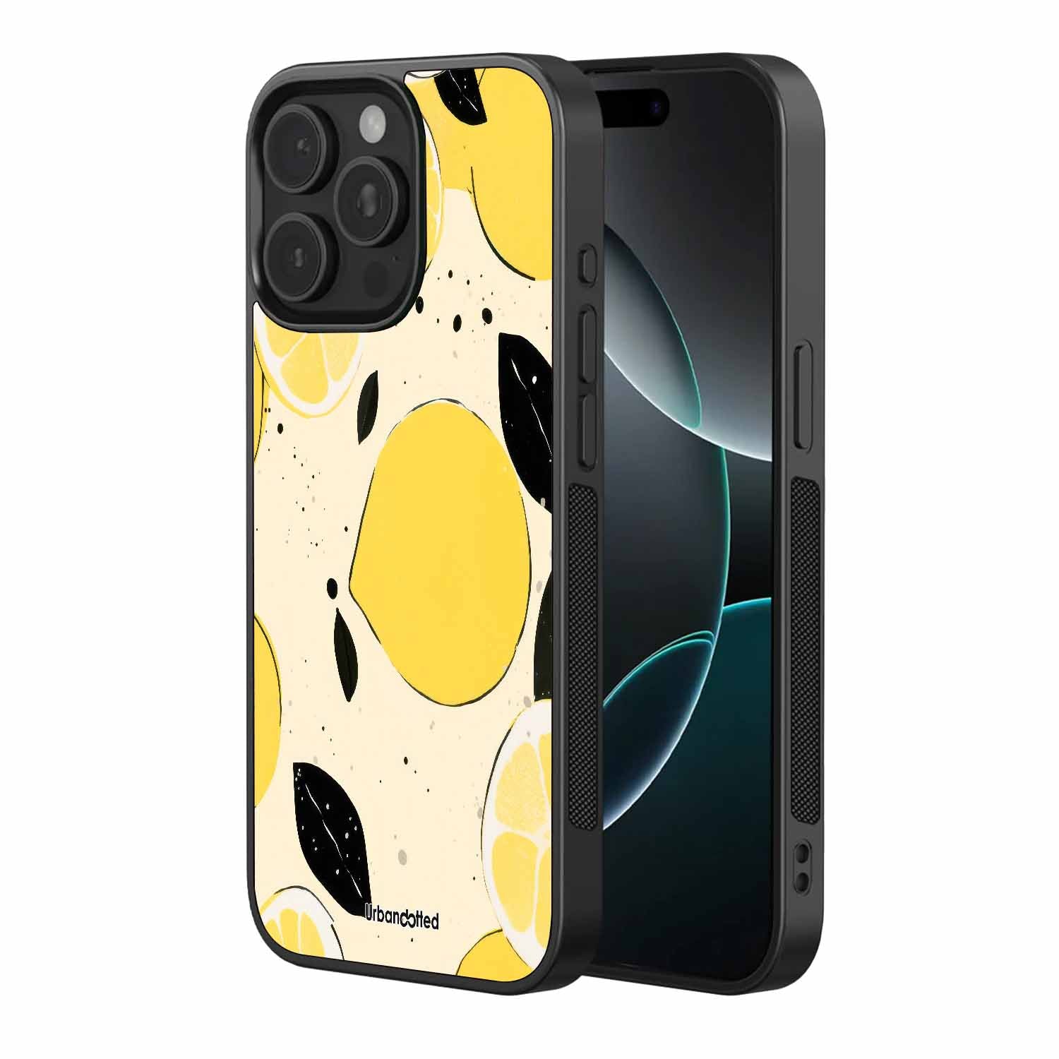 Lemon Zest & Leaf Glass Case