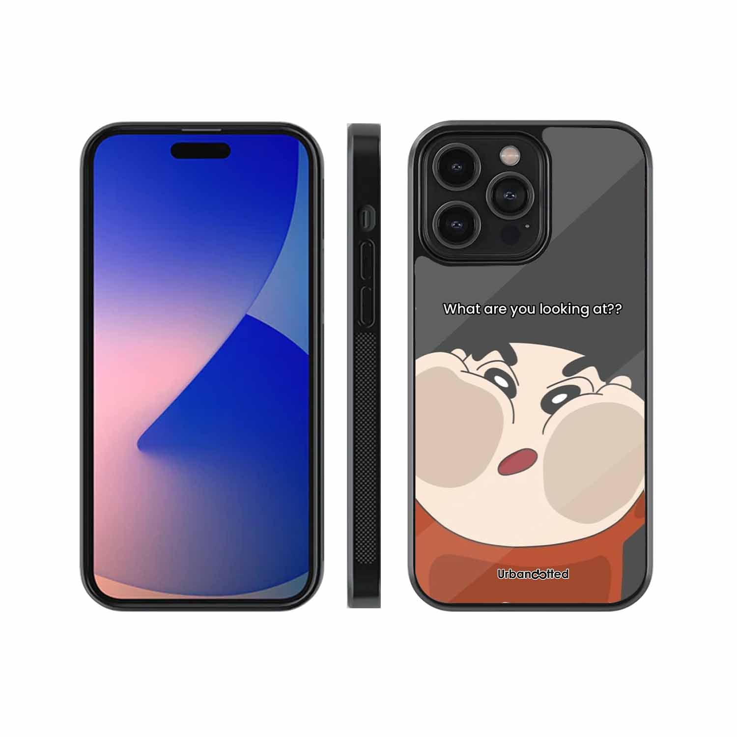 Shin-chan Cheeky Gaze Glass Case